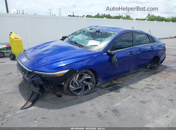 KMHLS4DG0RU734550 2024 HYUNDAI ELANTRA Blue Առջևի ձախ երեք քառորդ տեսարան
