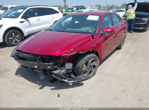 KMHLS4DG1SU855366 2025 HYUNDAI ELANTRA Red Vista tres cuartos delantera izquierda