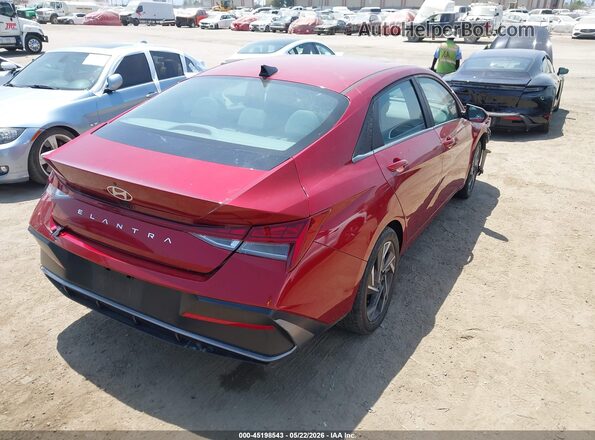KMHLS4DG1SU855366 2025 HYUNDAI ELANTRA Red Trasero derecho