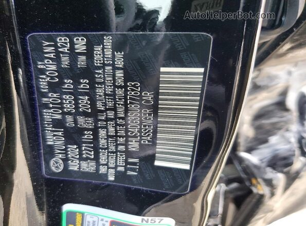KMHLS4DG3SU877823 2025 HYUNDAI ELANTRA Black 