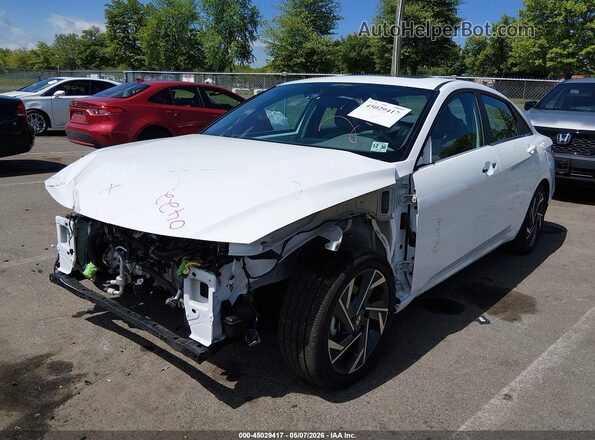 KMHLS4DG4SU070422 2025 HYUNDAI ELANTRA Белый Передняя левая четверть