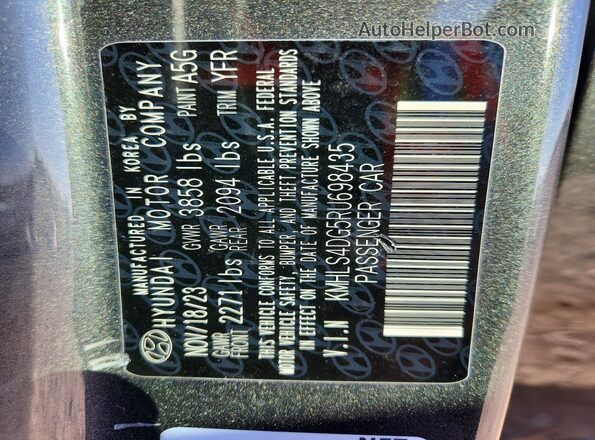 KMHLS4DG5RU698435 2024 HYUNDAI ELANTRA Black Engine compartment view