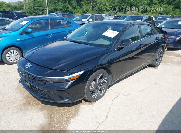 KMHLS4DG6SU890601 2025 HYUNDAI ELANTRA Black წინა მარცხენა ხედი სამი მეოთხედიდან