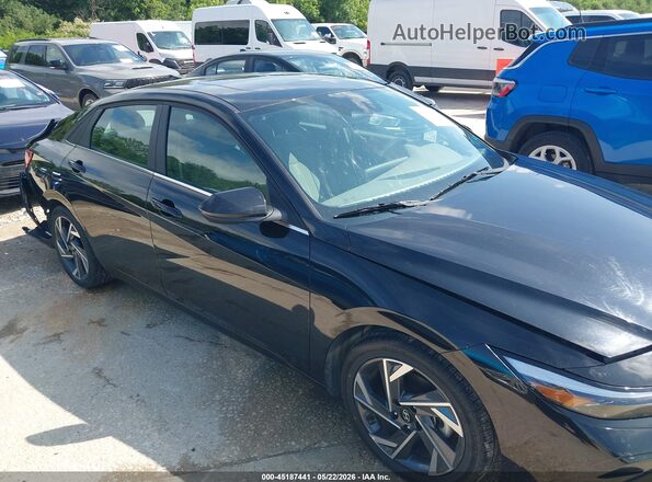 KMHLS4DG6SU890601 2025 HYUNDAI ELANTRA Black უკანა სალონის ხედი
