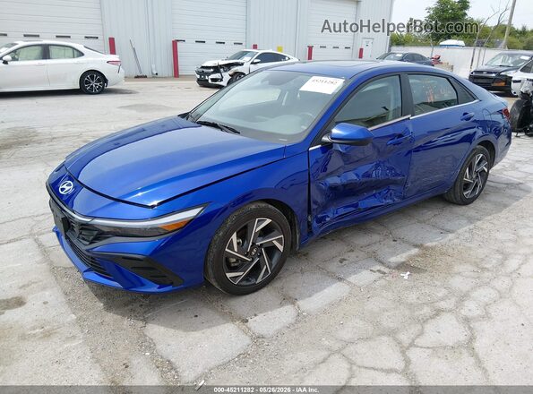KMHLS4DG8SU881074 2025 HYUNDAI ELANTRA Blue Առջևի ձախ երեք քառորդ տեսարան