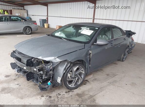KMHLS4DG8SU907494 2025 HYUNDAI ELANTRA Gray Առջևի ձախ երեք քառորդ տեսարան