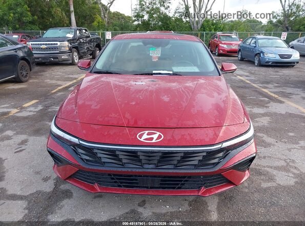 KMHLS4DG9RU709632 2024 HYUNDAI ELANTRA Burgundy Instrument cluster view