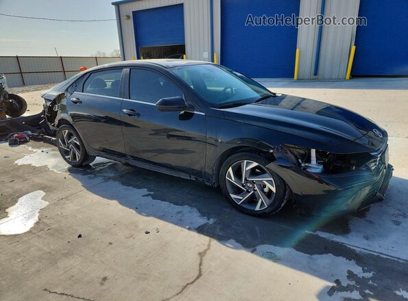 KMHLS4DGXRU745507 2024 HYUNDAI ELANTRA Черный Передняя правая четверть