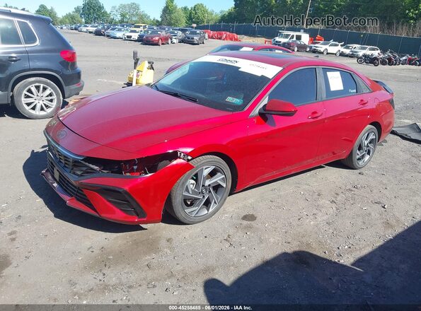 KMHLS4DGXSU895736 2025 HYUNDAI ELANTRA Красный Передняя левая четверть