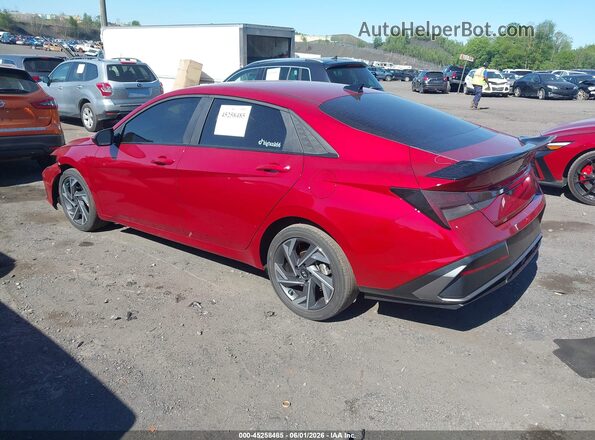 KMHLS4DGXSU895736 2025 HYUNDAI ELANTRA Красный Задняя левая четверть