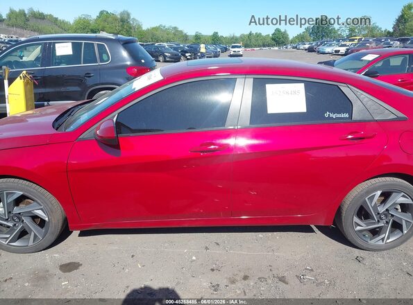 KMHLS4DGXSU895736 2025 HYUNDAI ELANTRA Красный Панорамный вид салона 360°
