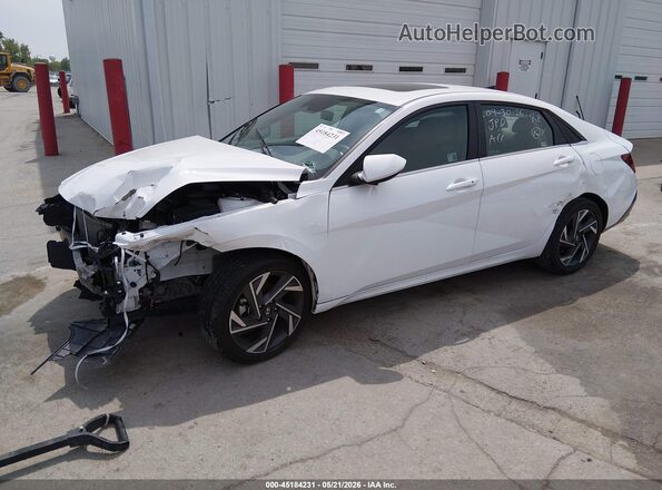 KMHLS4DGXSU901003 2025 HYUNDAI ELANTRA Белый Передняя левая четверть