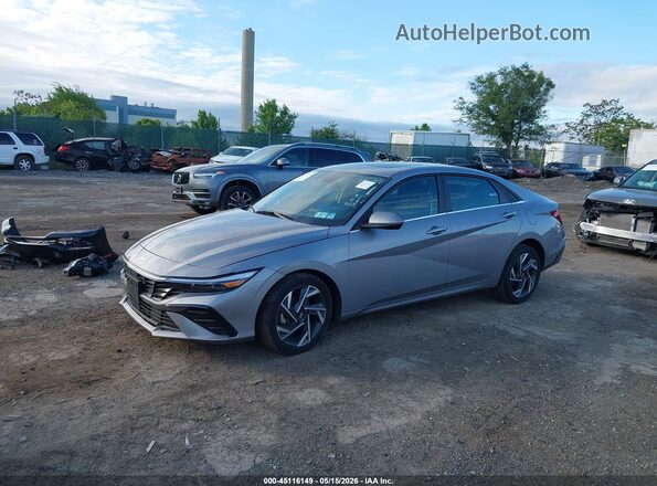 KMHLS4DGXSU971553 2025 HYUNDAI ELANTRA Silver Առջևի ձախ երեք քառորդ տեսարան