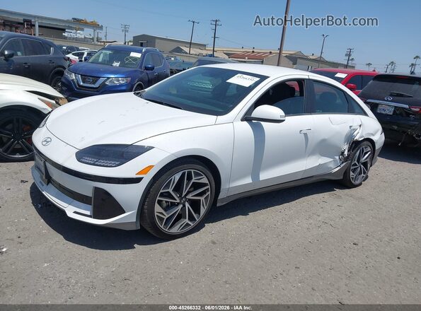 KMHM34AA6SA092442 2025 HYUNDAI IONIQ 6 White წინა მარცხენა ხედი სამი მეოთხედიდან