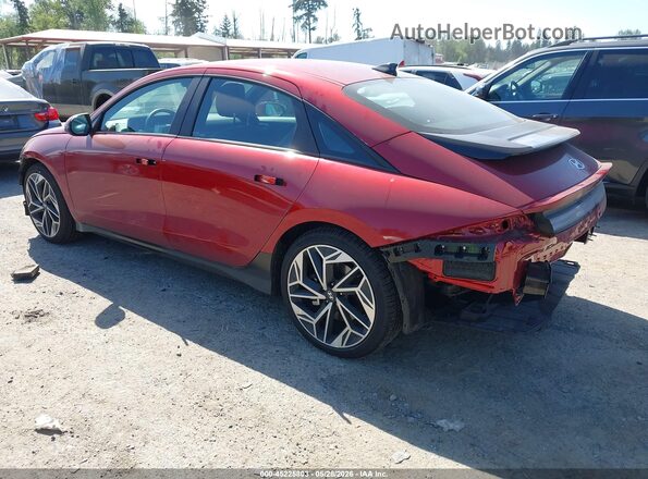 KMHM34AAXSA093173 2025 HYUNDAI IONIQ 6 Red Հետևի ձախ