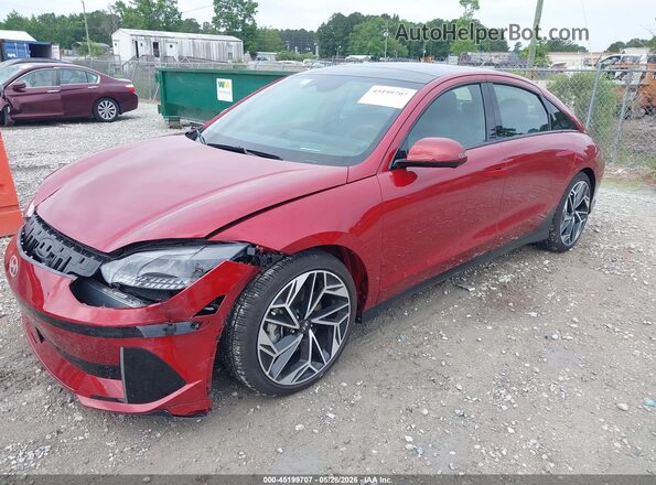 KMHM54AA4SA105358 2025 HYUNDAI IONIQ 6 Red Передня ліва чверть