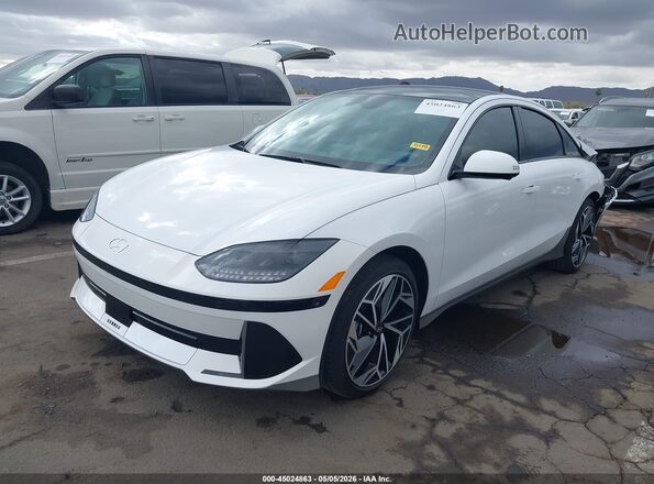 KMHM54AA6SA098946 2025 HYUNDAI IONIQ 6 White Front left