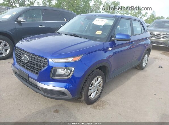 KMHRB8A3XMU067966 2021 HYUNDAI VENUE Blue წინა მარცხენა ხედი სამი მეოთხედიდან