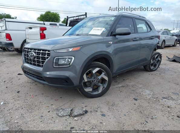 KMHRC8A30MU102107 2021 HYUNDAI VENUE Gray Առջևի ձախ երեք քառորդ տեսարան