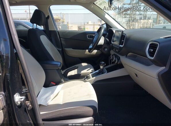 KMHRC8A34NU137671 2022 HYUNDAI VENUE Black Սալոնի դիմացի տեսք