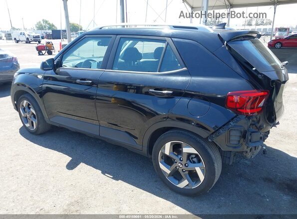 KMHRC8A34NU137671 2022 HYUNDAI VENUE Black Հետևի ձախ