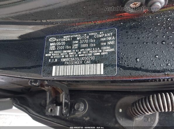 KMHRC8A35LU050293 2020 HYUNDAI VENUE Black Widok komory silnika