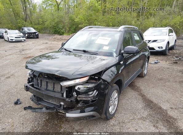 KMHRC8A36LU036807 2020 HYUNDAI VENUE Black წინა მარცხენა ხედი სამი მეოთხედიდან