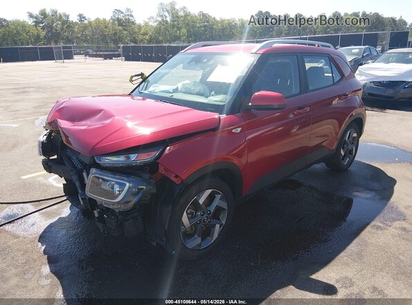 KMHRC8A38PU224394 2023 HYUNDAI VENUE Red წინა მარცხენა ხედი სამი მეოთხედიდან
