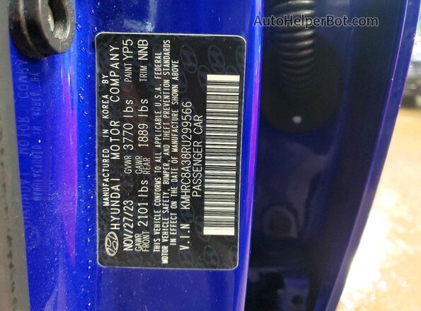 KMHRC8A38RU299566 2024 HYUNDAI VENUE Blue 