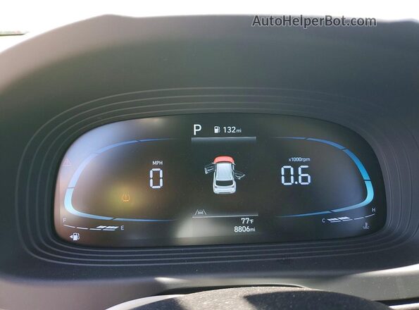 KMHRC8A3XPU217396 2023 HYUNDAI VENUE Green Instrument cluster view