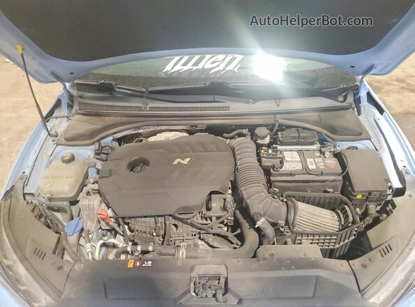 KMHT36AH3KU001386 2019 HYUNDAI VELOSTER Blue უკანა სალონის ხედი