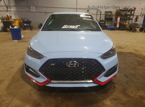 KMHT36AH3KU001386 2019 HYUNDAI VELOSTER Blue წინა ხედი