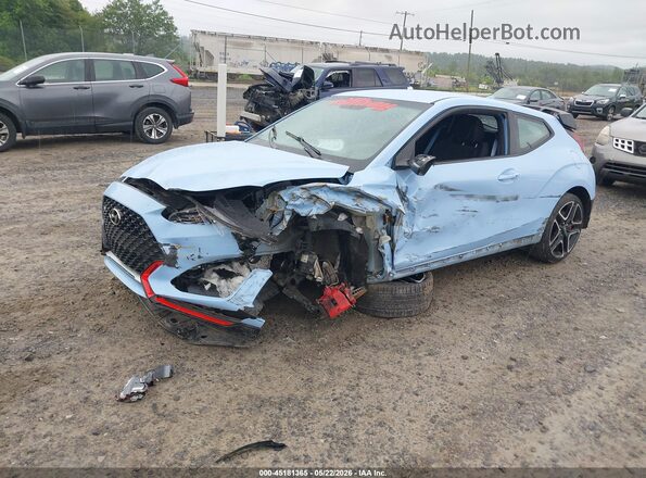 KMHT36AH5LU005019 2020 HYUNDAI VELOSTER N Синий Передняя левая четверть