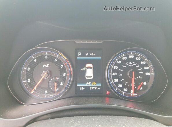 KMHT36AHXNU013247 2022 HYUNDAI VELOSTER Black Widok zestawu wskaźników