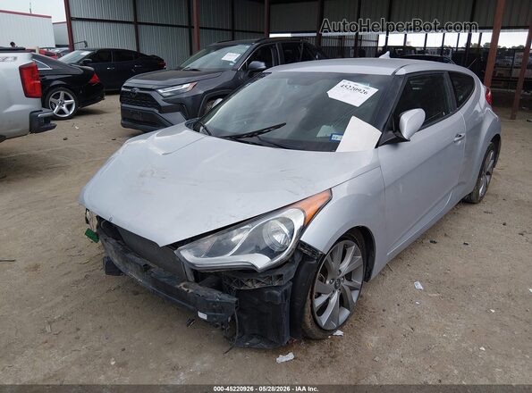 KMHTC6AD2HU311356 2017 HYUNDAI VELOSTER Silver Առջևի ձախ երեք քառորդ տեսարան