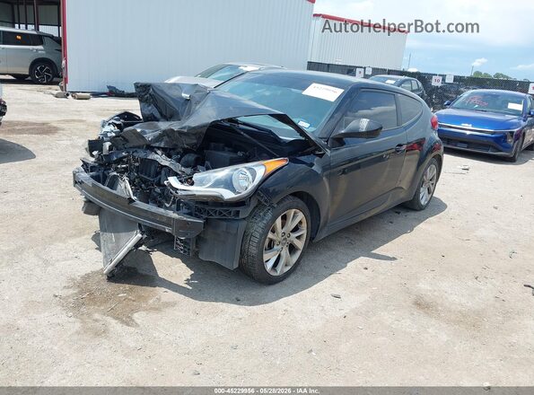 KMHTC6AD3GU256821 2016 HYUNDAI VELOSTER Black Vista tres cuartos delantera izquierda