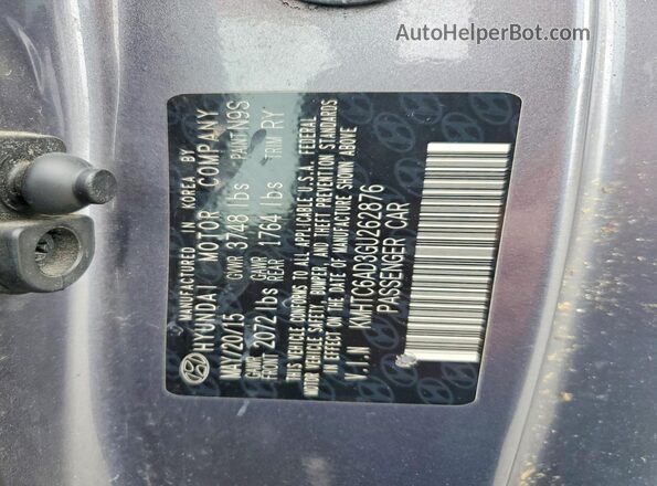 KMHTC6AD3GU262876 2016 HYUNDAI VELOSTER Gray 