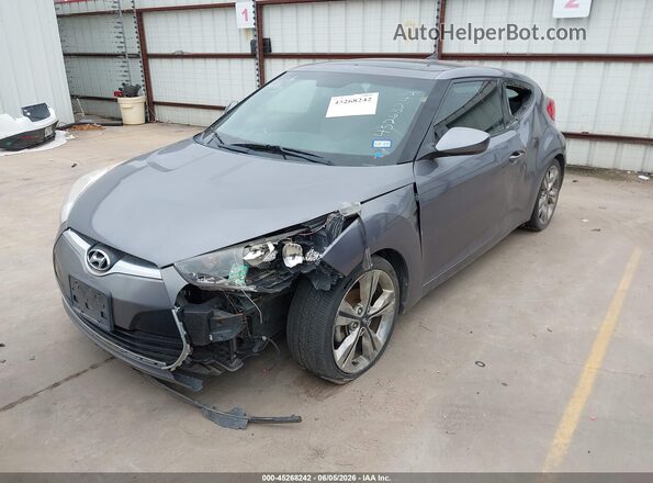 KMHTC6AD6GU288758 2016 HYUNDAI VELOSTER Gray წინა ხედი