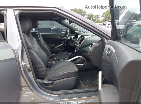 KMHTC6AD6GU288758 2016 HYUNDAI VELOSTER Gray წინა სალონის ხედი