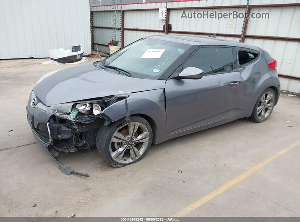 KMHTC6AD6GU288758 2016 HYUNDAI VELOSTER Gray უკანა სალონის ხედი
