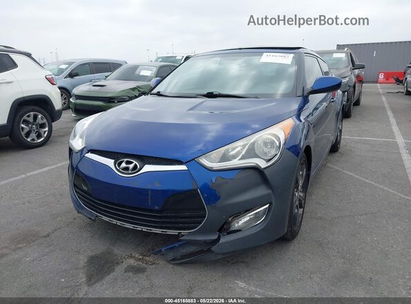 KMHTC6AD7HU321610 2017 HYUNDAI VELOSTER Blue Vista tres cuartos delantera izquierda
