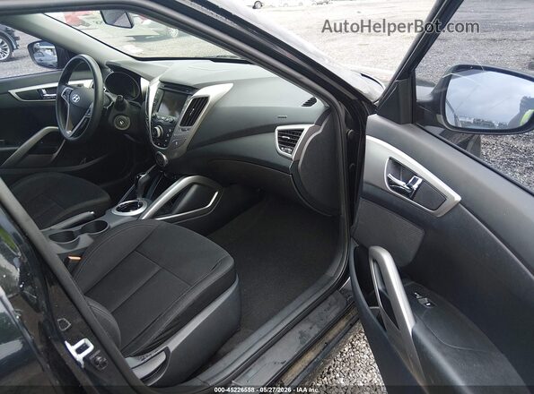KMHTC6AD9GU302328 2016 HYUNDAI VELOSTER Black Front interior view