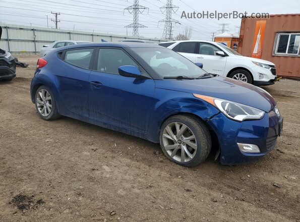 KMHTC6ADXHU317888 2017 HYUNDAI VELOSTER Blue Przód prawy