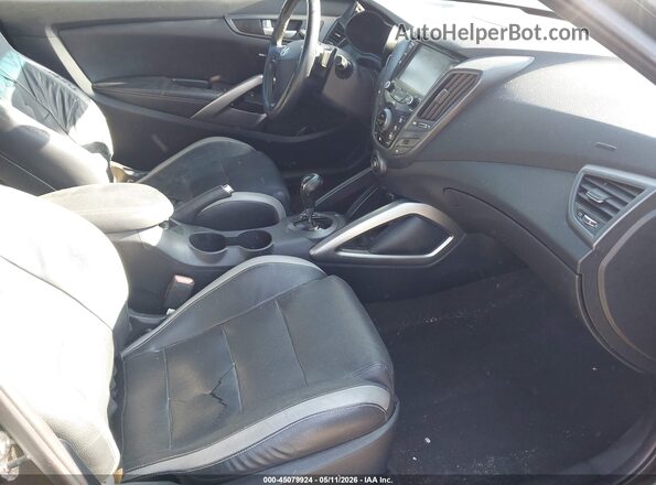 KMHTC6AE0GU251889 2016 HYUNDAI VELOSTER Black წინა სალონის ხედი