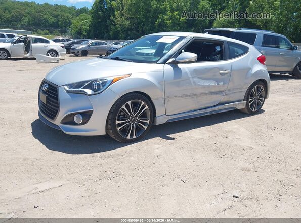 KMHTC6AE2GU272887 2016 HYUNDAI VELOSTER Silver Առջևի ձախ երեք քառորդ տեսարան