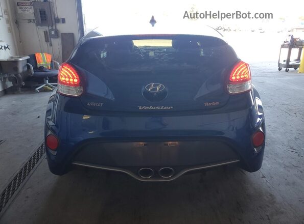 KMHTC6AE2HU310359 2017 HYUNDAI VELOSTER Blue Rear view