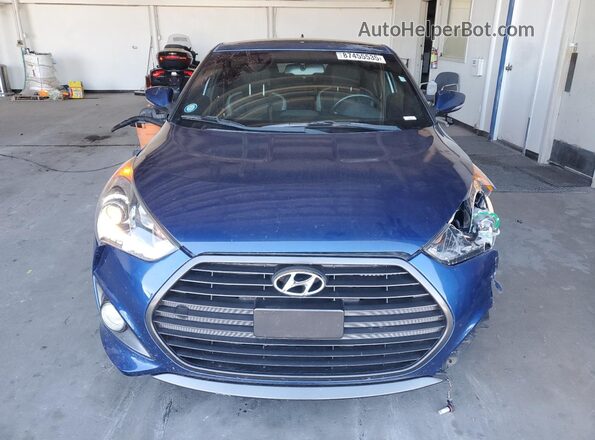 KMHTC6AE2HU310359 2017 HYUNDAI VELOSTER Blue Front view