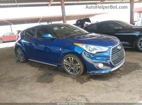 KMHTC6AE3GU285485 2016 HYUNDAI VELOSTER Blue Widok z przodu