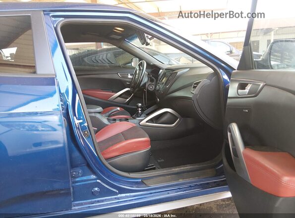 KMHTC6AE3GU285485 2016 HYUNDAI VELOSTER Blue Widok wnętrza z przodu