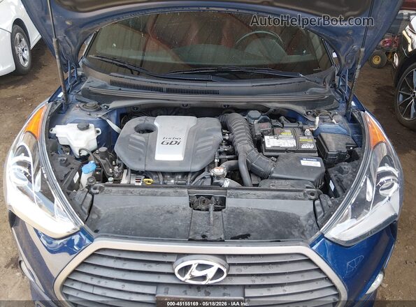 KMHTC6AE3GU285485 2016 HYUNDAI VELOSTER Blue Widok z tyłu
